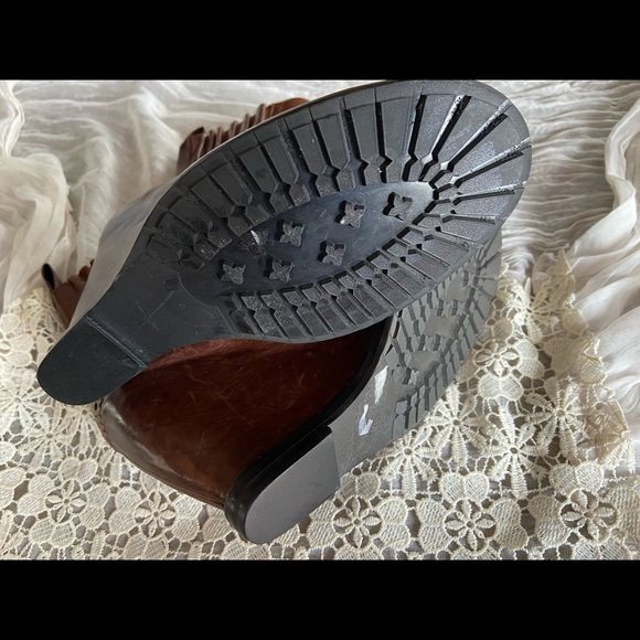 Wedge Ankle Boots Cognac Brown - size 6.5 - 7 - Picture 10 of 10